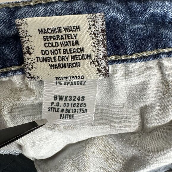 BKE Payton Jeans Womens 32x30 Low Boot Stretch Ripped Western Medium Wash Denim - Picture 14 of 15